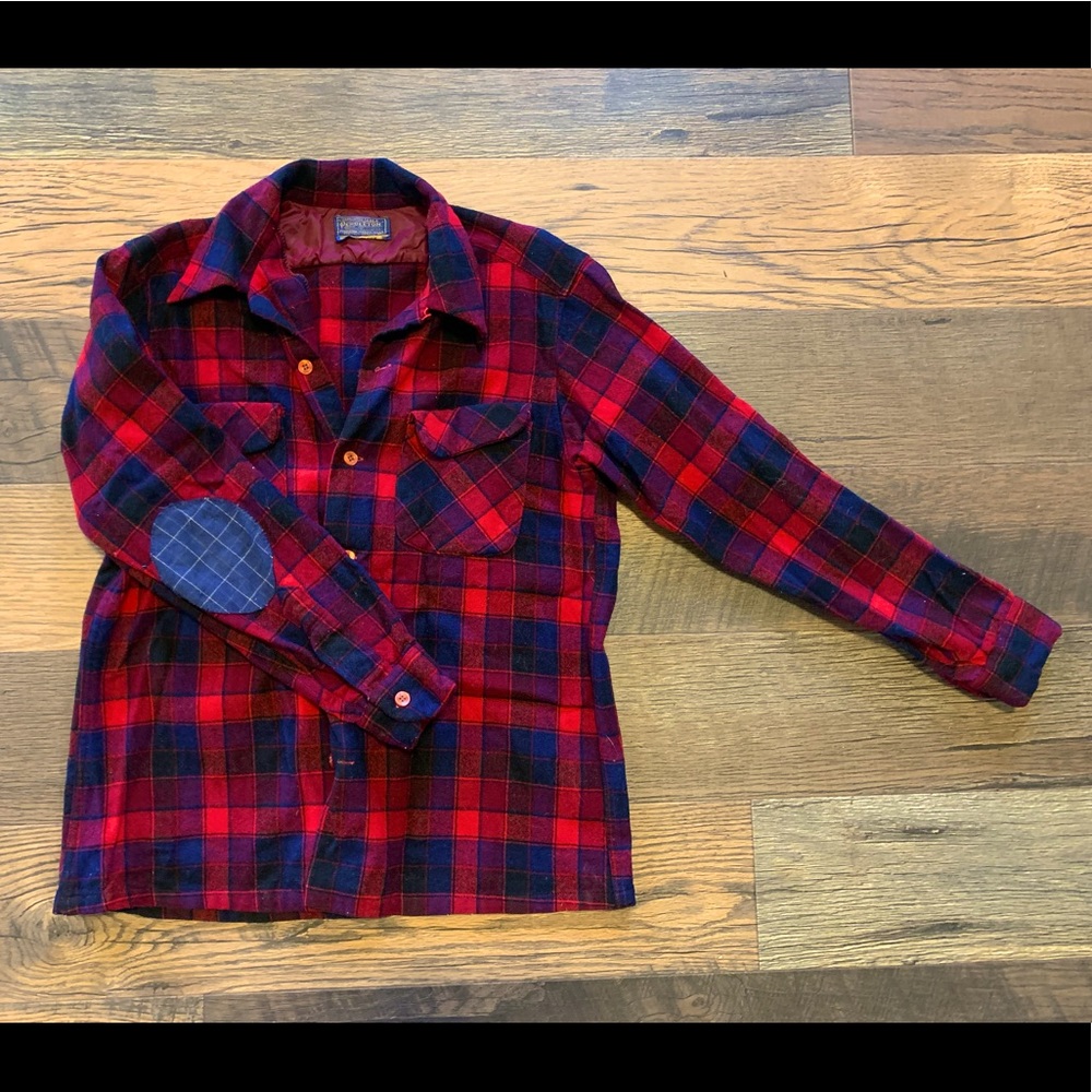 Pendleton Wool Button Down Plaid Shirt - image 1